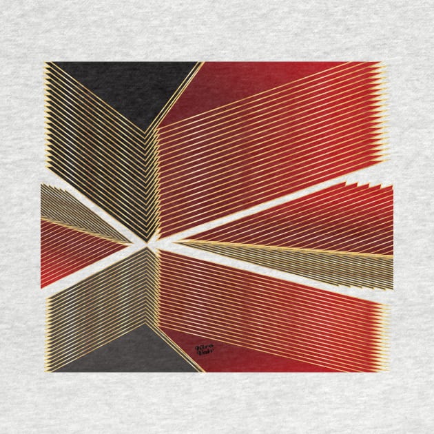 Art Deco Abstract Red #minimal #design #kirovair #buyart #christmas by Kirovair